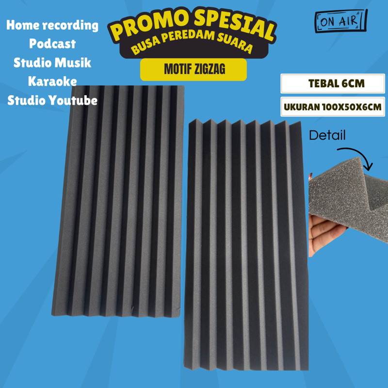 Busa Peredam suara zigzag ruangan studio