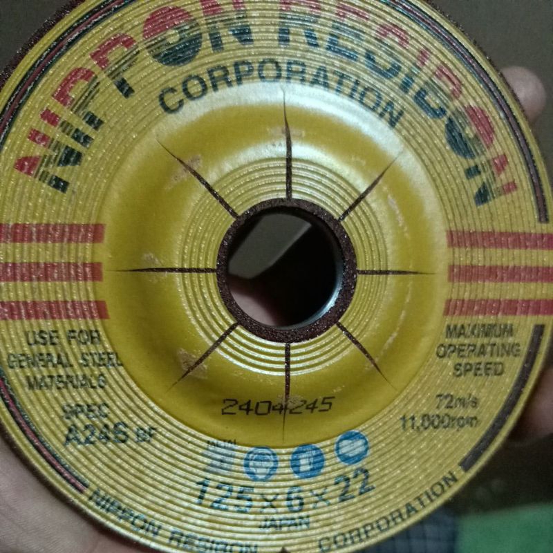 MATA GURINDA NIPPON RESIBON 5INCH 125X6X22 POLES