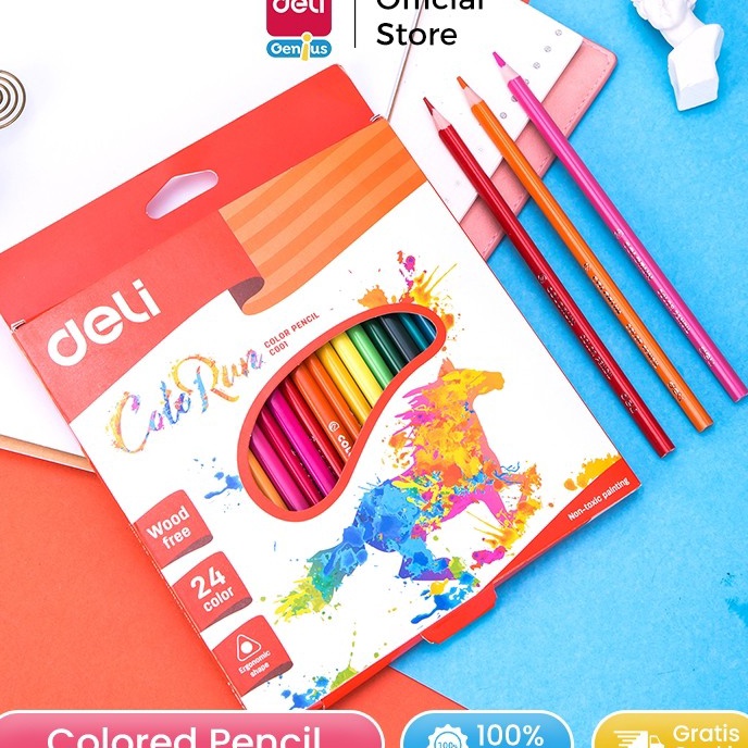 

Grosir Deli Coloring Pencil Pensil Warna 121824 Warna Triangular WoodFree Ramah Lingkungan EC1X