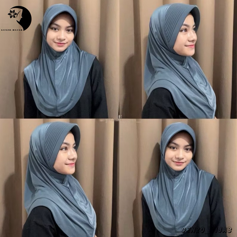 Bergo Sport/Jilbab Pet Tebal/Size M Dan S/Hijab Instan/Bergo Pet Besar/Jilbab Olahraga Pet Tebal