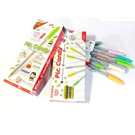 

(1 Pcs) ZEBRA Pic Candy / Piccolo Pulpen Pena / Pulpen Gel Ink 0.7mm Warna Hitam