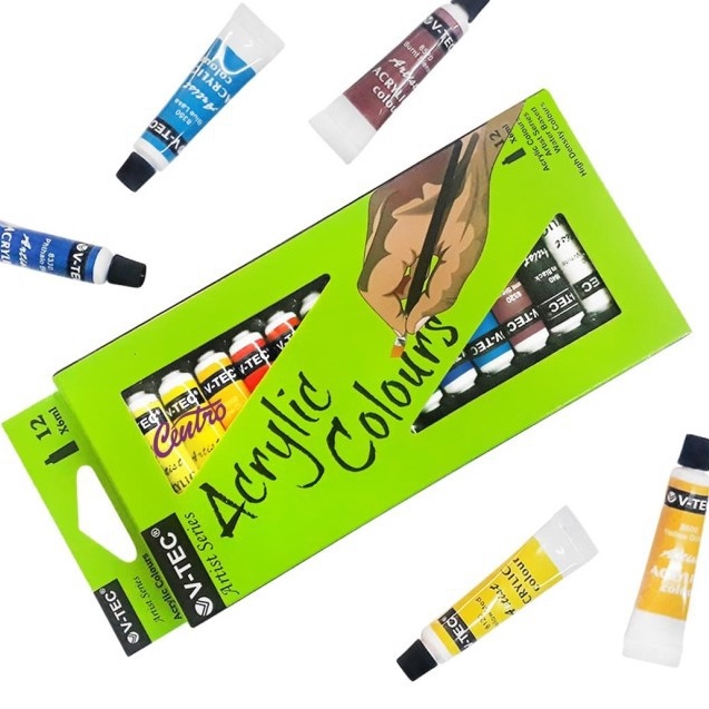 

Flash Sale VTec Acrylic Colour Set 12 Warna Cat Acrylic VTEC 6ML 12 Warna