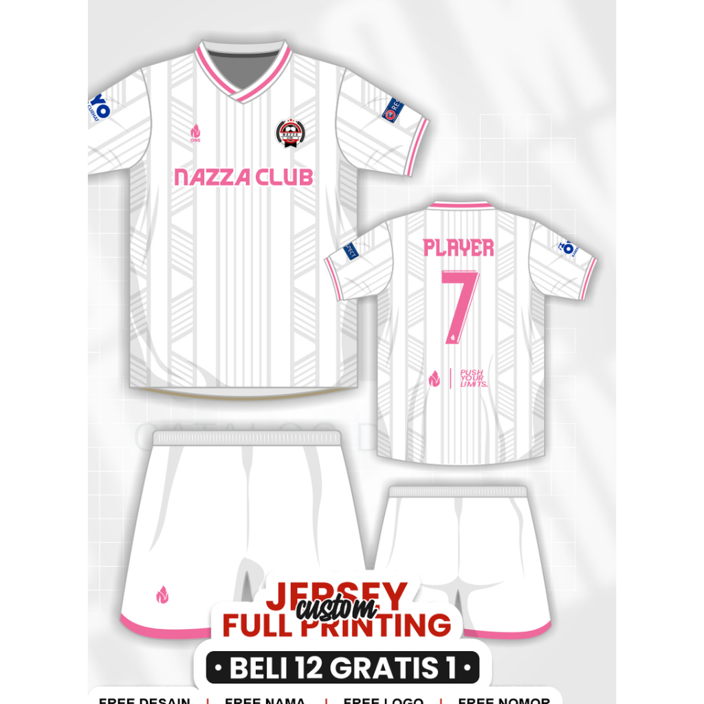 ONE APPAREL - CUSTOM JERSEY STELAN FULL PRINTING - FUTSAL, SEPAKBOLA, VOLI, BASKET - FREE DESAIN