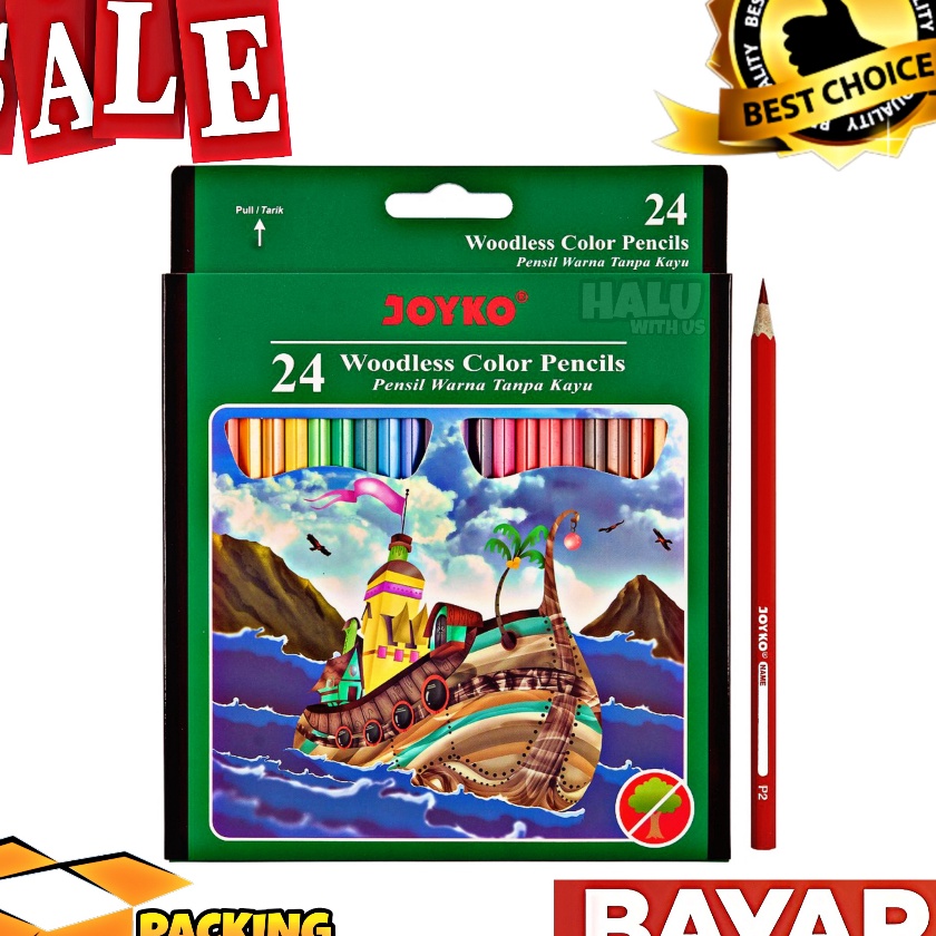 

berkualitas BISA COD 1 Set Pensil Warna Joyko CP14 24 Warna Alat Mewarnai Alat Menggambar