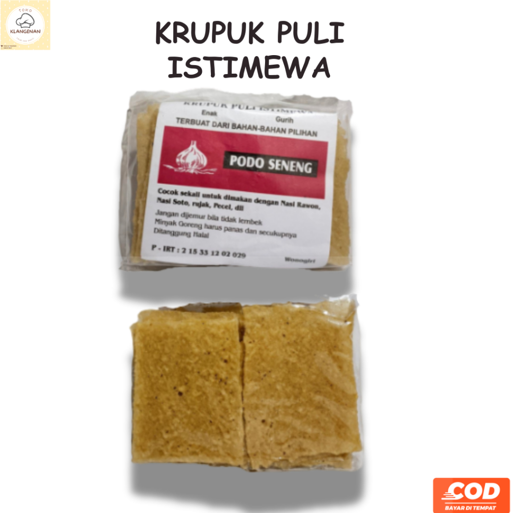 

Karak Krupuk Puli Istimewa Merk Podo Seneng Asli Wonogiri