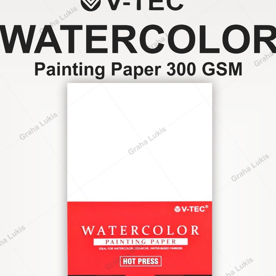 

Murah VTEC Watercolour Paper Hot Pressed A3 3 Gsm Lembaran