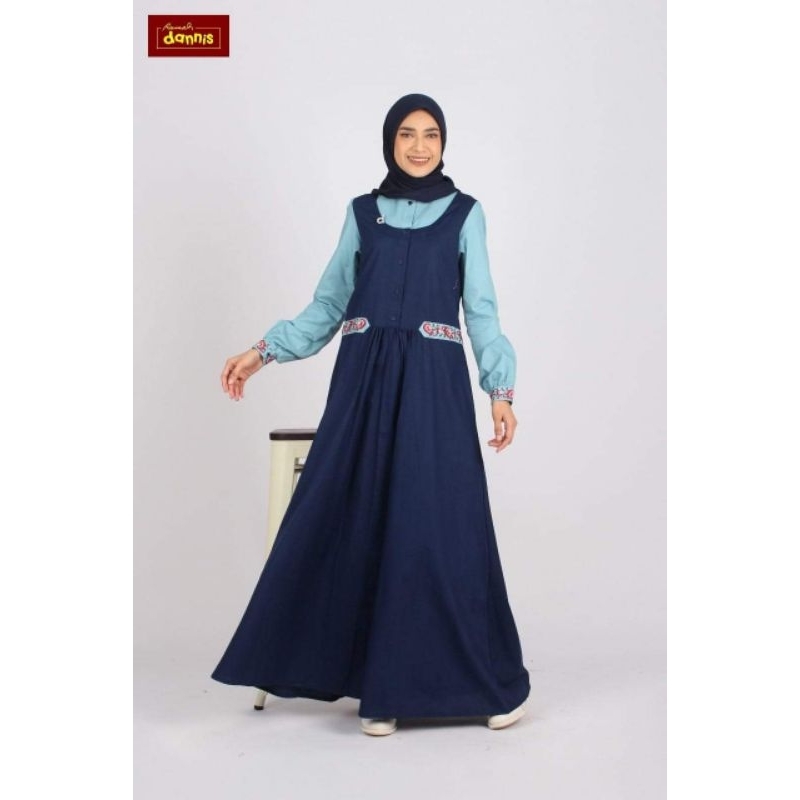 Gamis Kekinian Dannis A230907 / Gamis Navy Dannis 230907 Dv