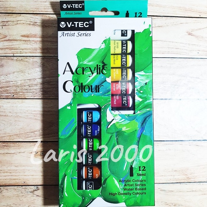 

Wow Cat Akrilik 12 Warna Vtec Cat Acrylic Colour Paint Set Vtec Lukis Kanvas