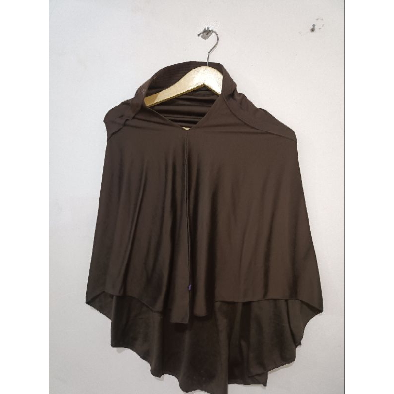 Bergo Hijab RABBANI uk M coklat pramuka Preloved Murah