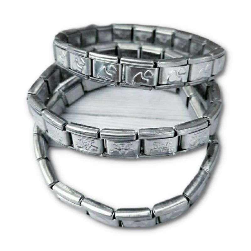 Gelang Titanium Pria Rantai per Terbaru Tahan Karat Lebar 10mm - Gelang Tangan Pria Wanita Terlaris 