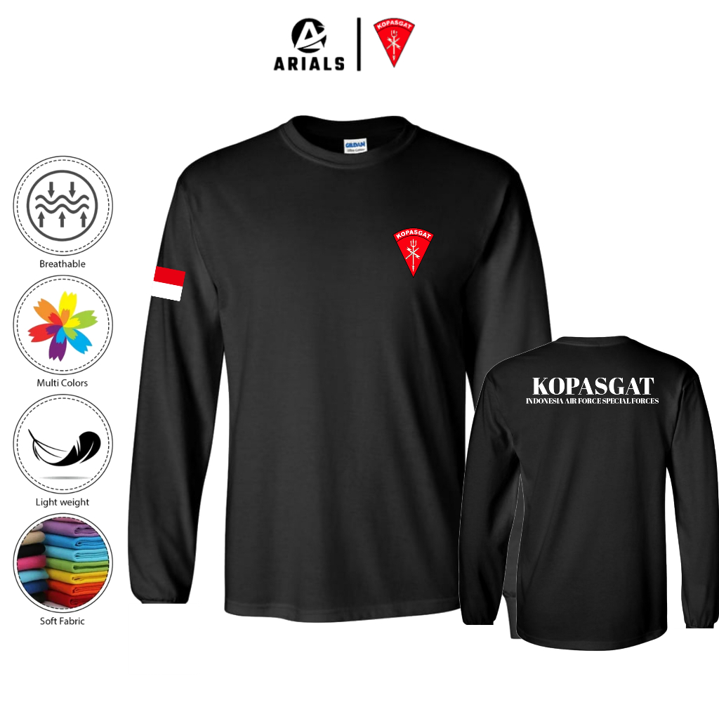 Arials Kaos Baju Lengan Panjang KOPASGAT TNI AU