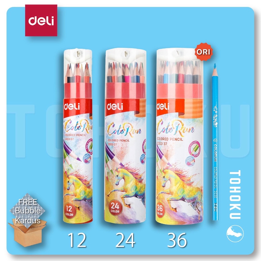 

Deli Pensil Warna Tabung 122436 Warna dengan Bonus Rautan Pensil pada box EC37 ART N3I9