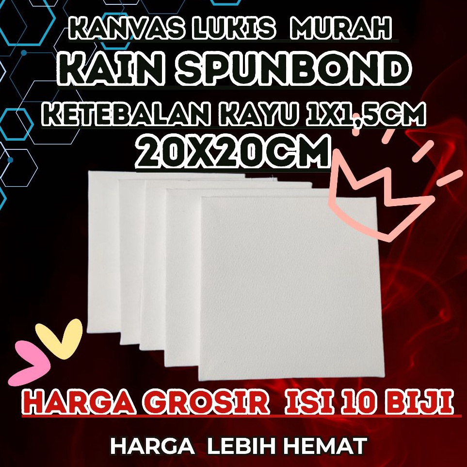 

kanvas lukis 2x2cm MURAH HARGA GROSIR ISI 1 BIJI kain spunbond ART B5O9