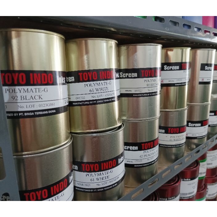 

FG2 TOYO INDO POLYMATEG CAT TINTA SABLON PLASTIK BERAT 1 KG