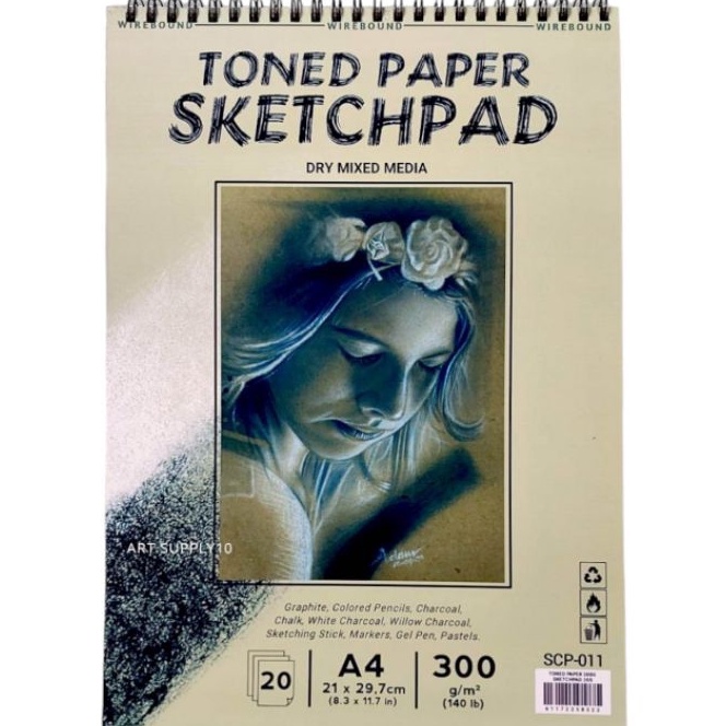 

KP8 Toned Paper Spiral A5 A4 sketcad 3g Kes Gambar Sketchbook