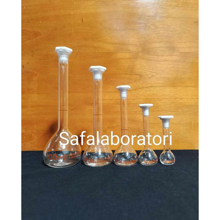 Paling Unik  Labu Ukur 5ml Pyrex  Volumetric Flask 5ml Plastik Stopper Pyrex