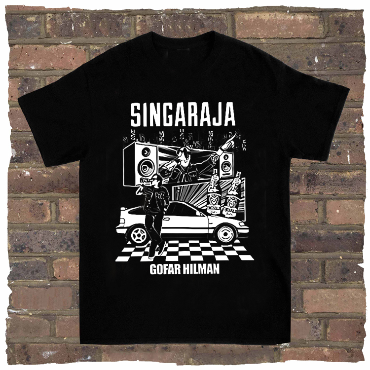 [READY STOCK LANGSUNG ORDER AJA] Kaos Singaraja Gofar Hilman Tshirt Unisex Bahan 100% Black Cotton K