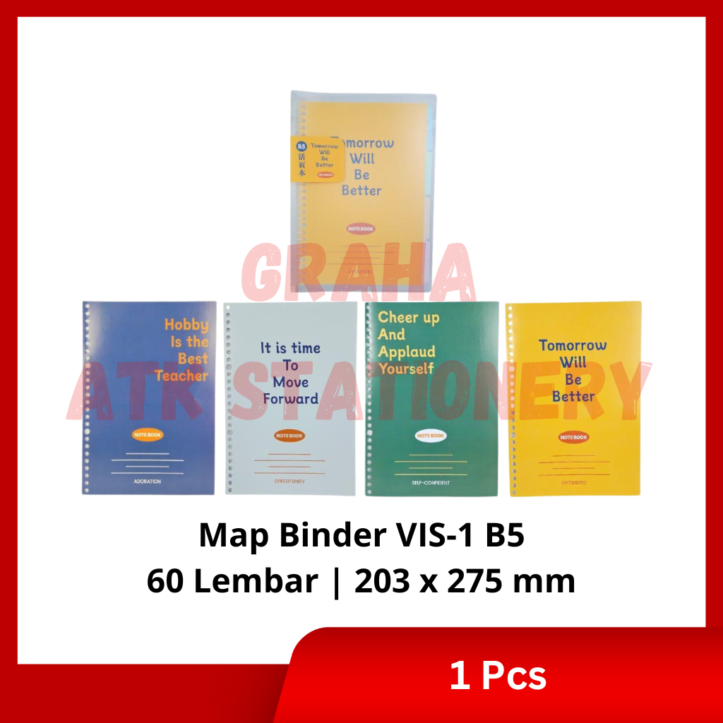 

[1 Pcs] Binder Note B5 VIS-1 / Map Binder B5 VIS-1