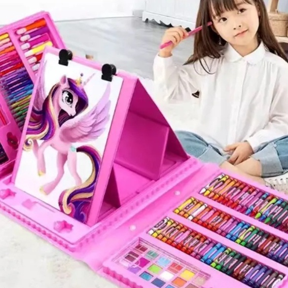 

Ekstra 2Pcs Kids Art Coloring Set Crayons Oil Pastels Colour Pencils For Drawing Painting