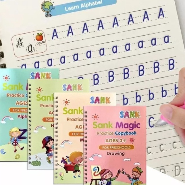

Extra BUKU BELAJAR MENULIS ANAK SANK MAGIC SATU SET ISI 4 BUKU PRACTICE BOOK