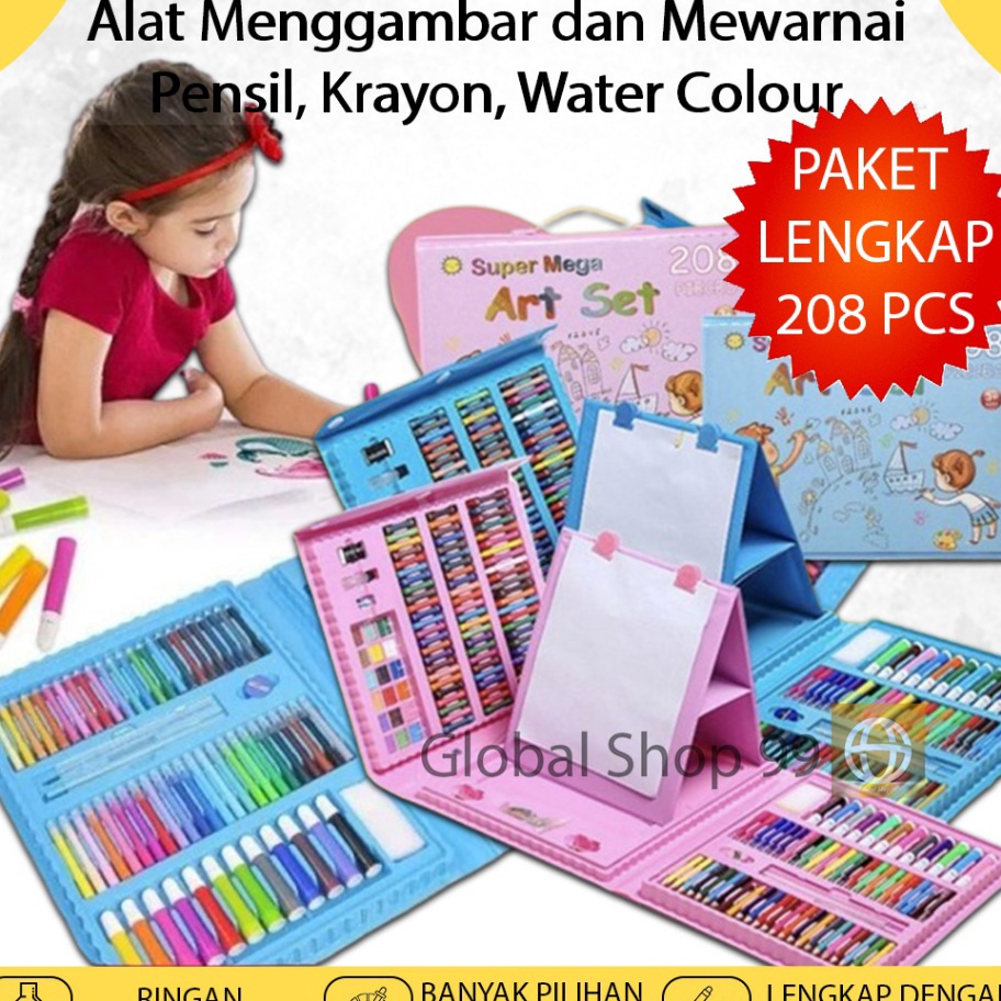 

FG2 Pensil Warna CRAYON SET ISI 2PCS Peralatan Sekolah Alat Lukis Mewarnai Buku Gambar Anak ART PAINTING Krayon Lengkap Premium