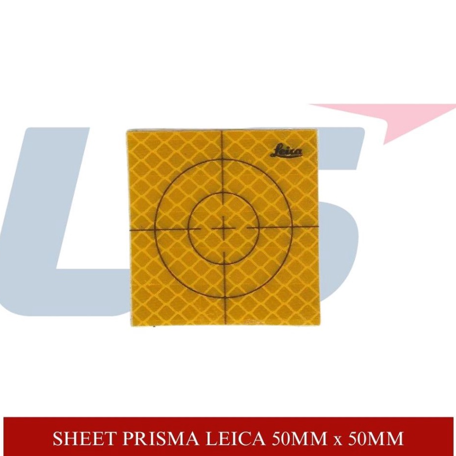 

Terlaris Sheet Target Leica 5mmx5mm Stiker Survey Prisma Reflector 5cm x 5cm Yellow