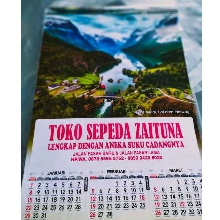 

produk baru 100 eksemplar, Kalender tahun 2025 Masehi 3 lay /1 lay 4 bulan