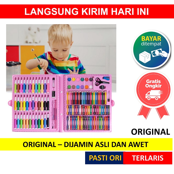 

KODE R53Y 15 pcs Crayon Alat Lukis Anak Pensil Warna Cat Air Perlengkapan Menggambar Melukis Mewarnai Set Art Full Set pc Krayon 15pcs 15pc Pastel Pena Cat Air Kuas