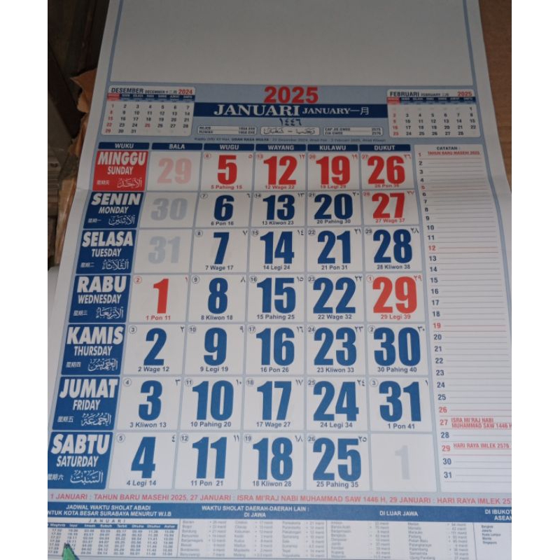 

kalender tahun 2025