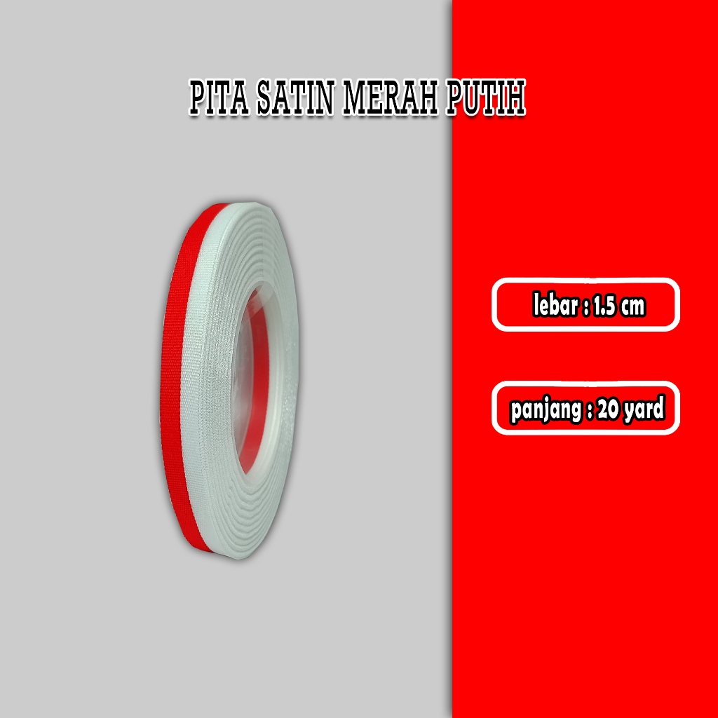 

pita satin merah putih / 1 roll