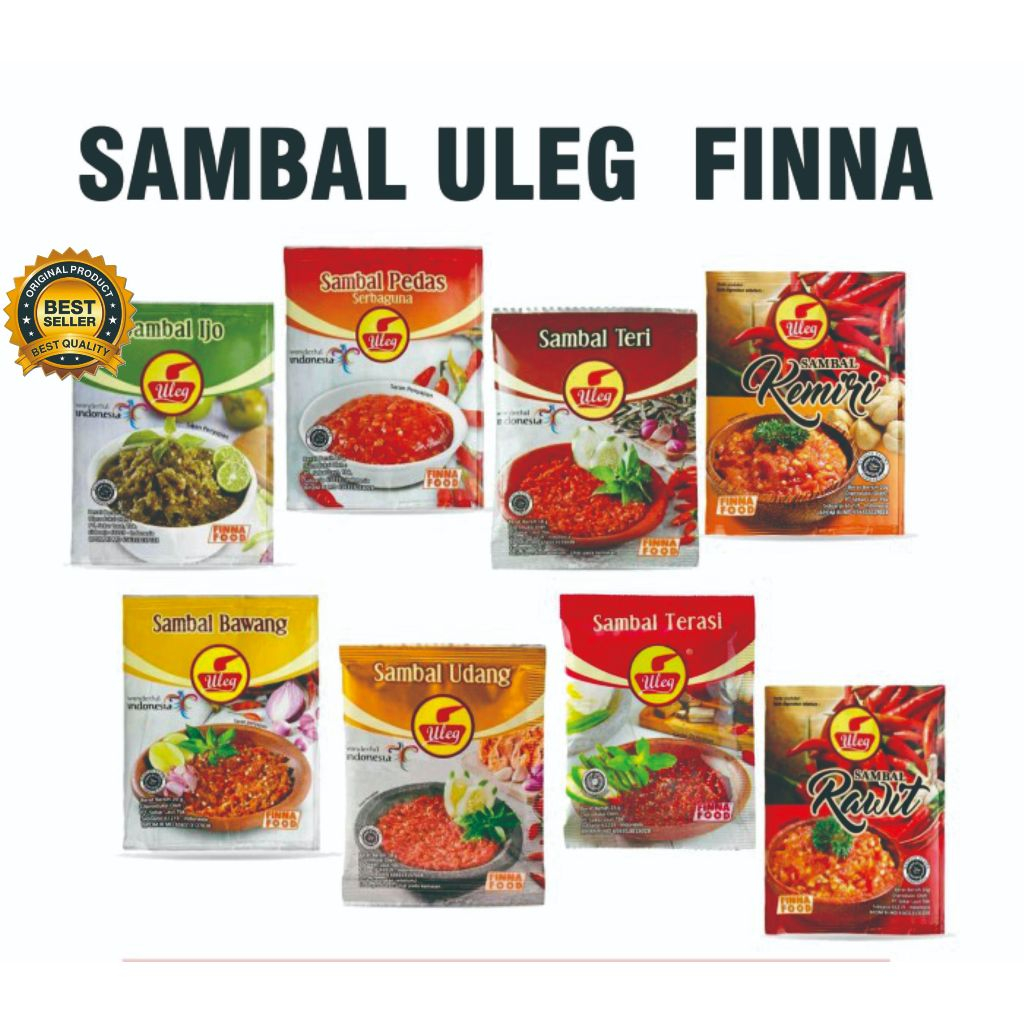 

SAMBEL ULEG ECER PER PCS / Finna Food Sambel Uleg / Sambal Uleg / Sambal uleg Finna 20gram