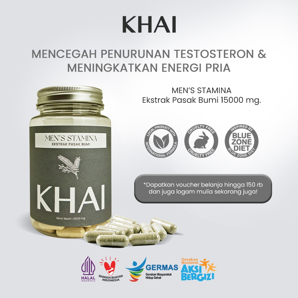 

STAMINA PRIA, ENERGIK, TAHAN LAMA - KHAI MENS STAMINA - EKSTRAK PSAK BUMI
