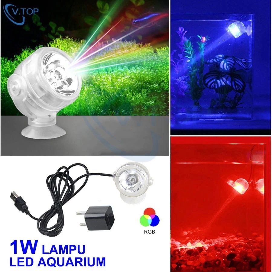 Lampu Sorot Aquarium Warna untuk Aquarium & Aquascape
