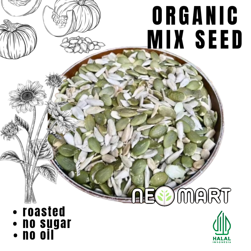 

Roasted Mixed Seeds 250gr (1/4kg) (Sunflower Seed & Pumpkin Seed)