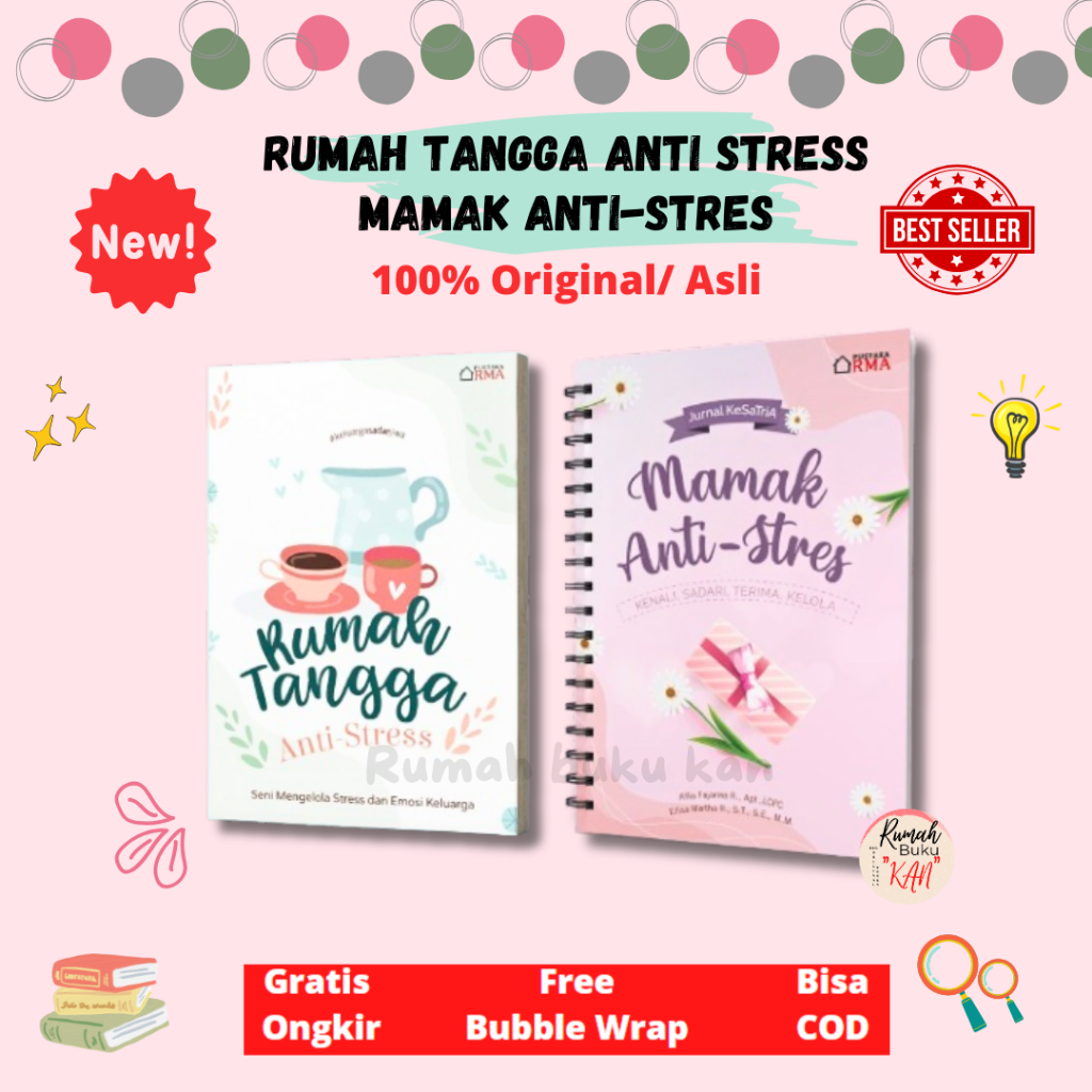 Buku Rumah Tangga Anti Stress, Mama Anti stress, dan Bapa Anti Stress (isi 1 buku, isi 2 Buku, dan i