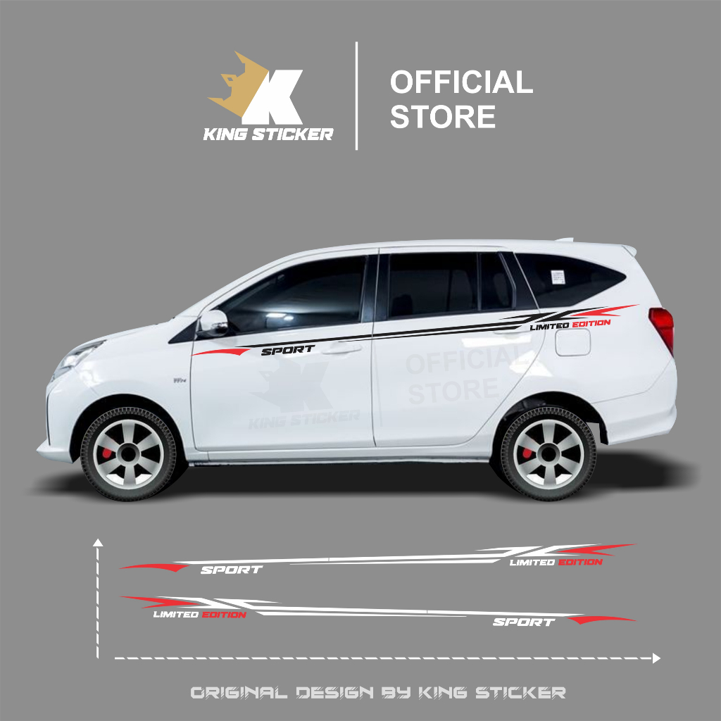 CLY2 Sticker mobil calya sticker striping calya stiker toyota calya stiker sigra list body calya