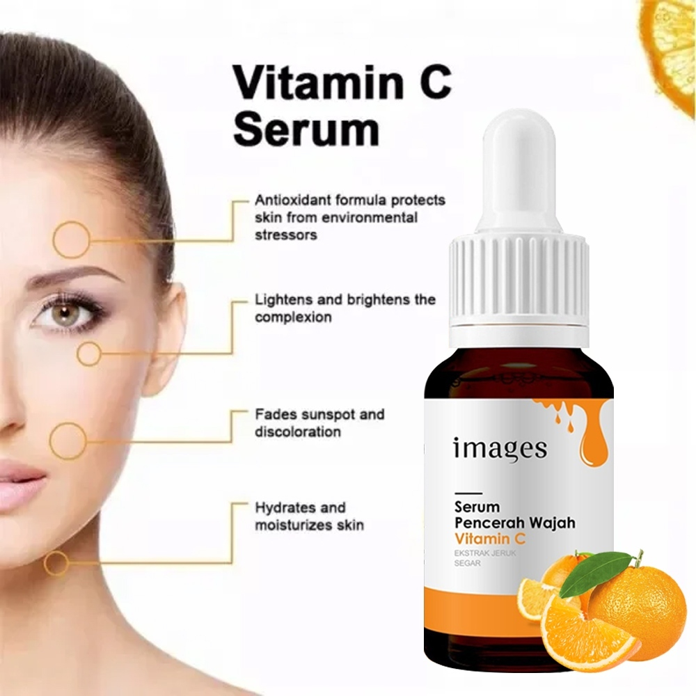 Images Serum Wajah Glowing Vitamin C Essence Mencerahkan Kulit Kusam / Whitening Brightening Freckle