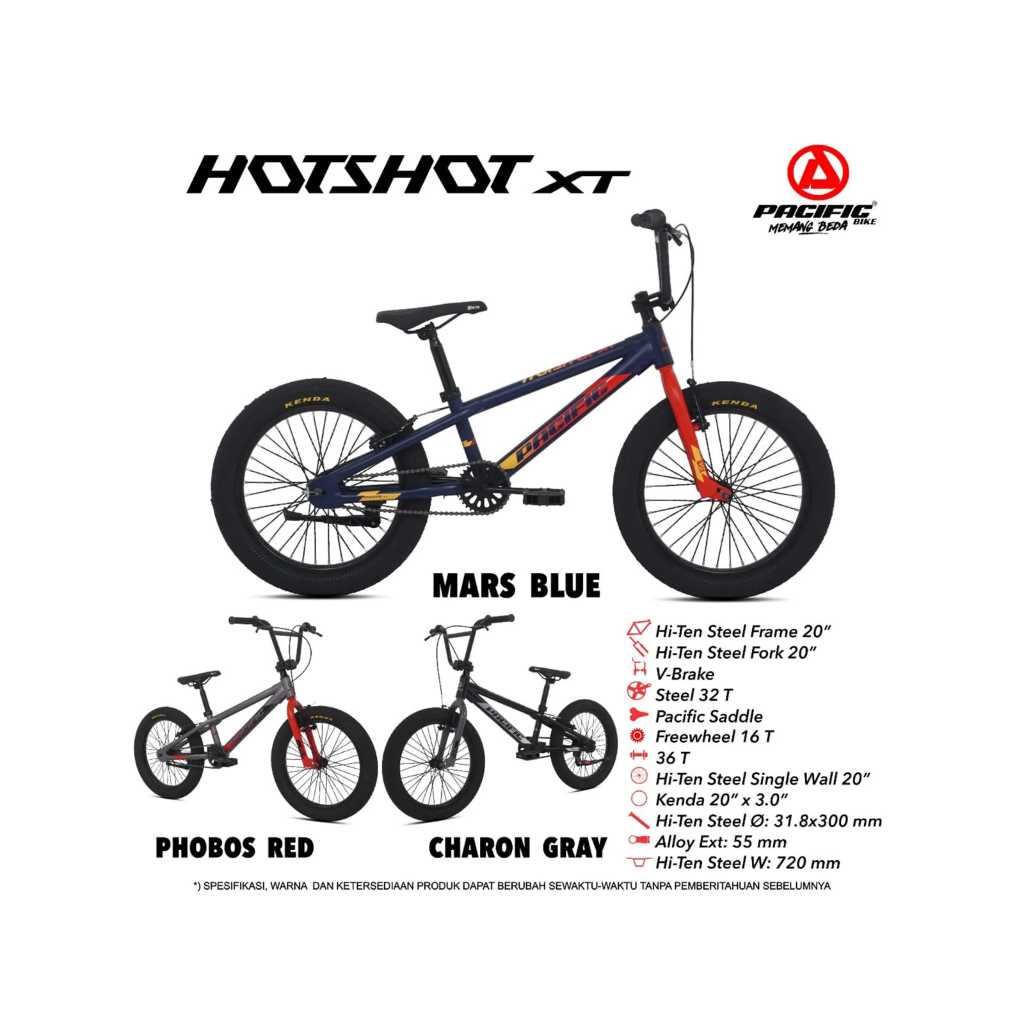 SEPEDA BMX REMAJA 20" PACIFIC HOTSHOT XT 3.0