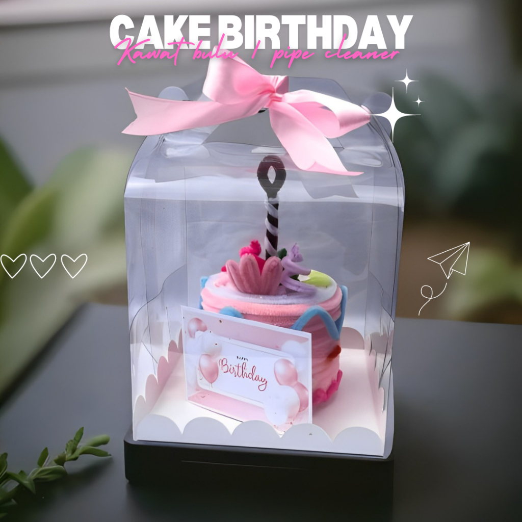 kue ulang tahun /  kawat bulu / kado ulang tahun cewek free kartu ucapan