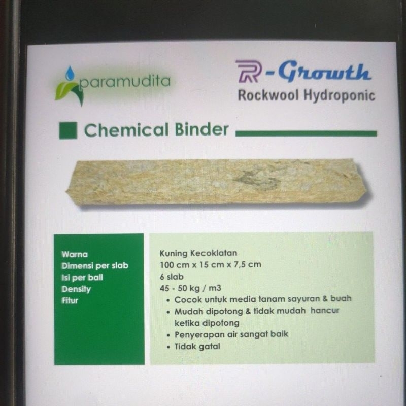 Rockwool media semai hidroponik R-Growth