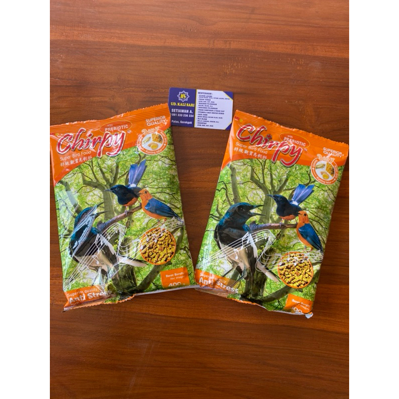 Pakan burung chirpy kuning isi 400 gr