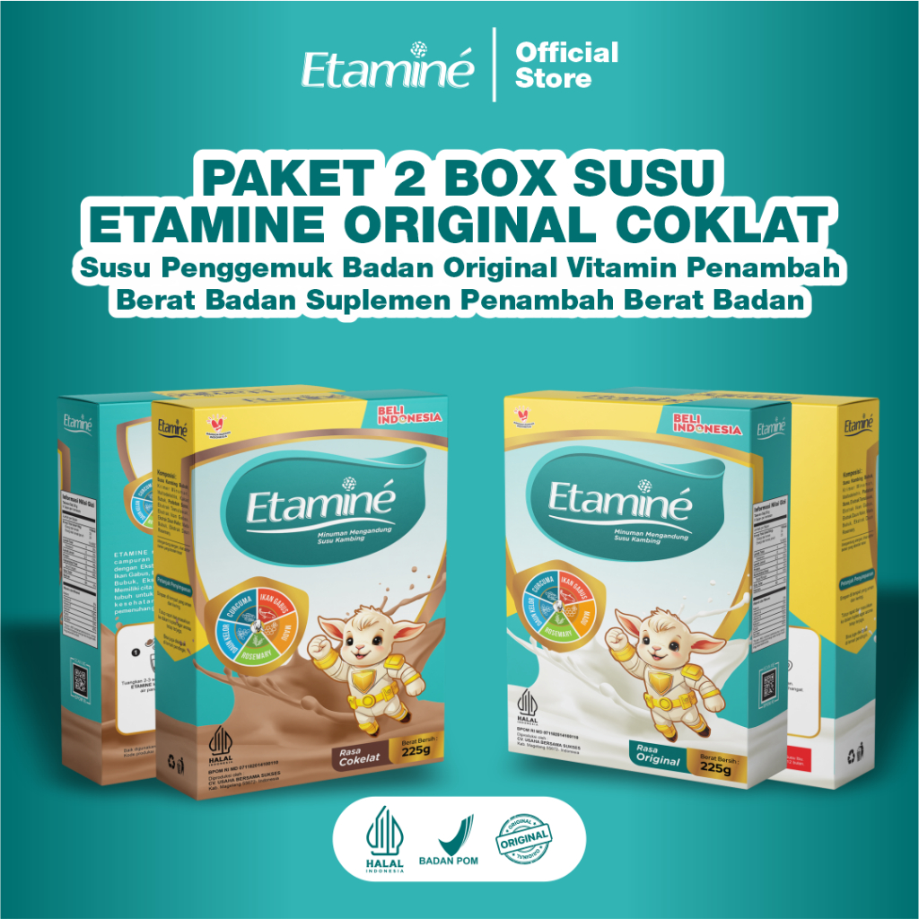 

Paket 2 Box Susu Etamine Original Coklat Susu Penggemuk Badan Original Vitamin Penambah Berat Badan Suplemen Penambah Berat Badan