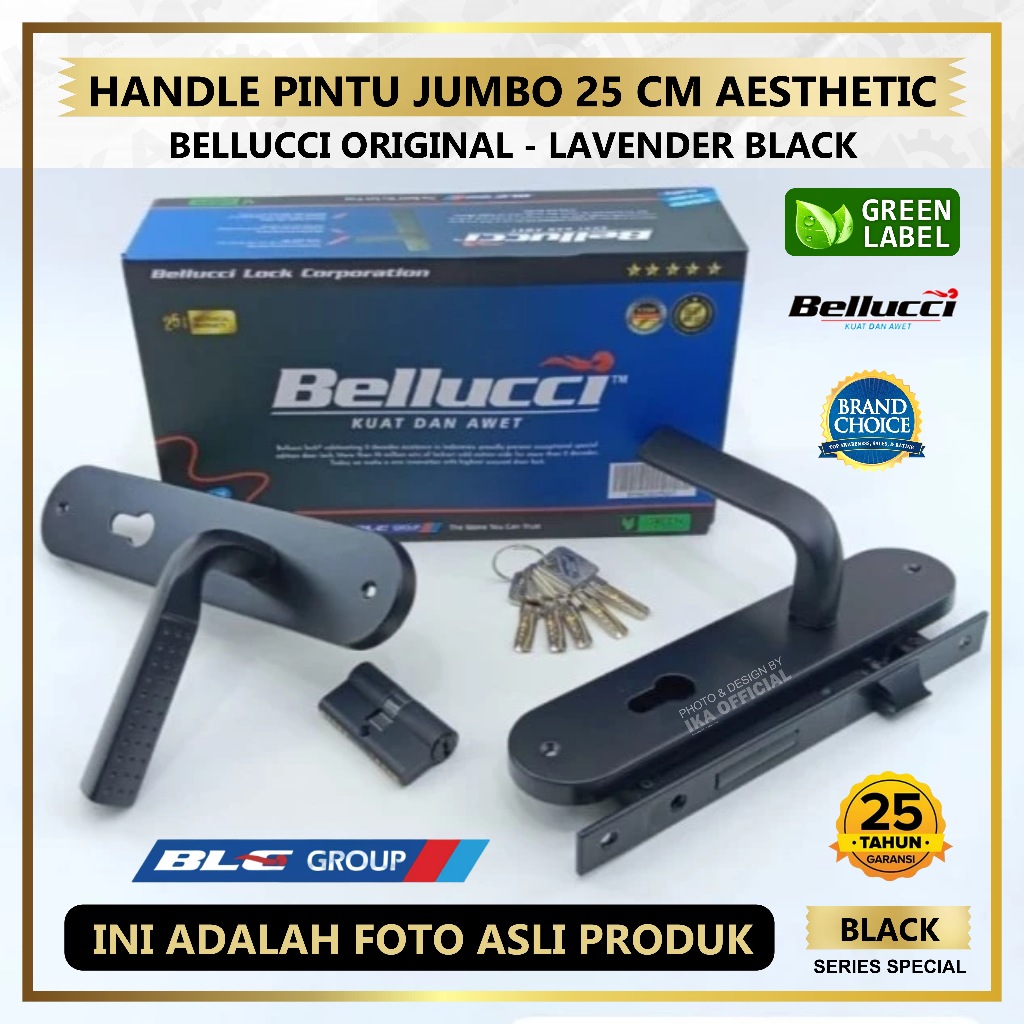 Kunci Pintu Besar Bellucci Lavender Black Handle Pintu Bellucci / Kunci Bellucci Lavender / Kunci