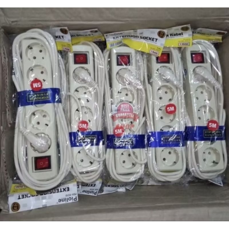 Stop Kontak Pioline + Kabel Terminal Kuningan Asli