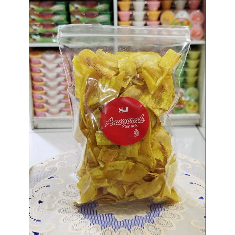 

KRIPIK PISANG ASIN KEPOK 250GRAM SNACK CEMILAN GORENG