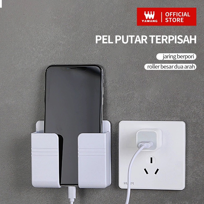 Rak Gantung Phone Holder HP Charger Tempel di Tembok Dinding Accesories rumah tangga Tempelan Remote