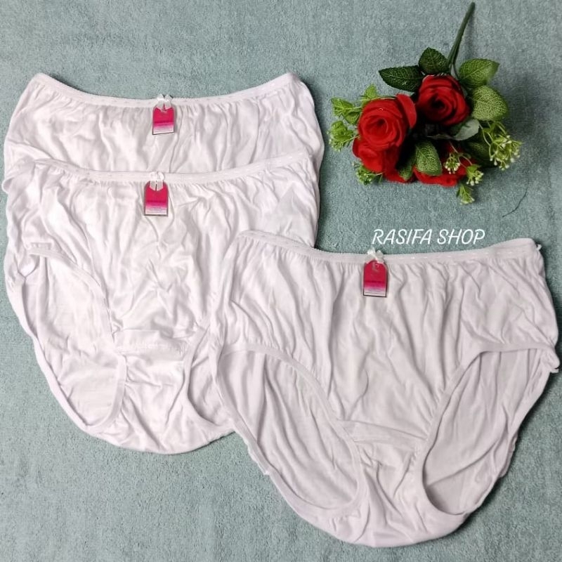 Celana Dalam GOLDEN NICK Putih isi 3 pcs | CD Wanita Dewasa | Dalaman Perawat | CD Khusus Putih