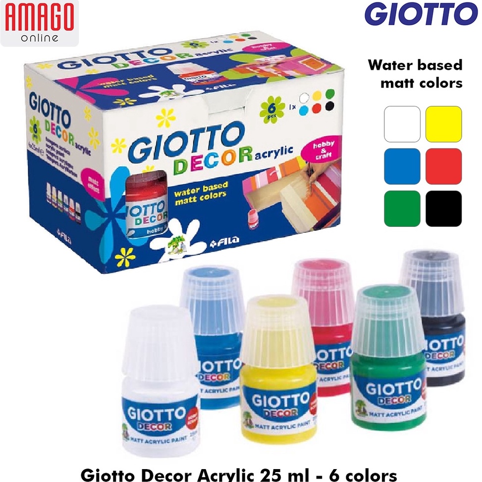 

GIOTTO Decor Acrylic Cat Akrilik Dasi paket 6 warna x 25ml 5382