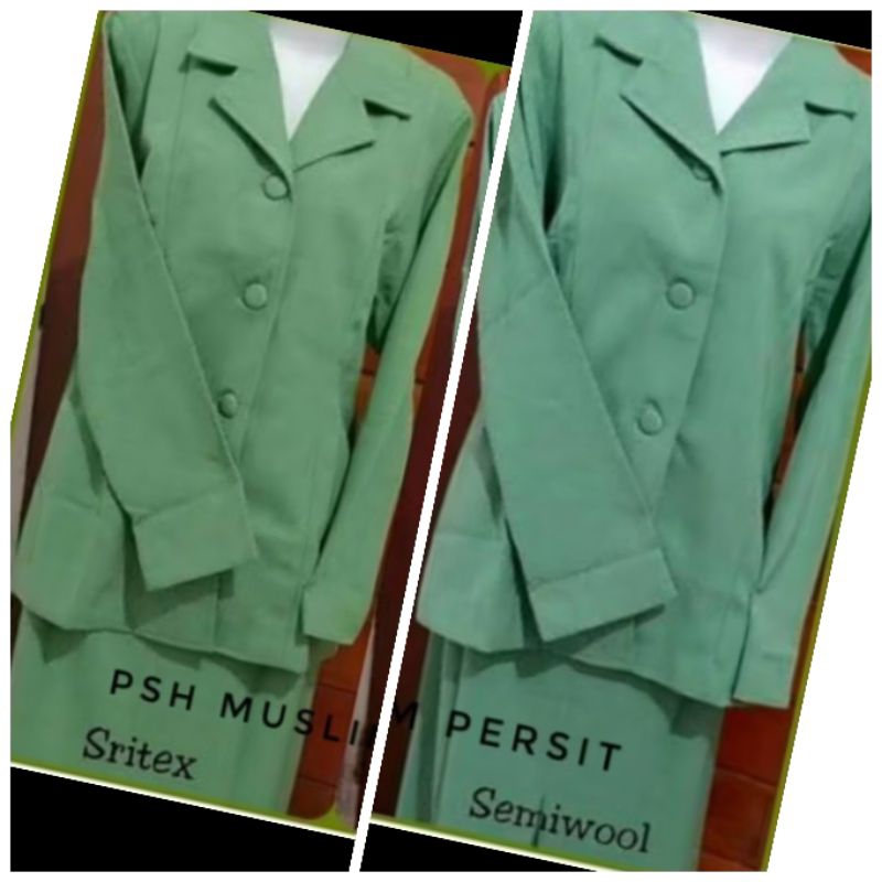 seragam PSH PERSIT MUSLIM SEMIWOL WOL lengan panjang muslim rok panjang SRITEK WOL