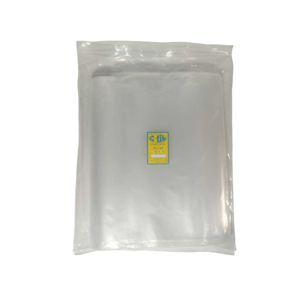 Plastik c-tik bening 30 X 40 Plastik packing